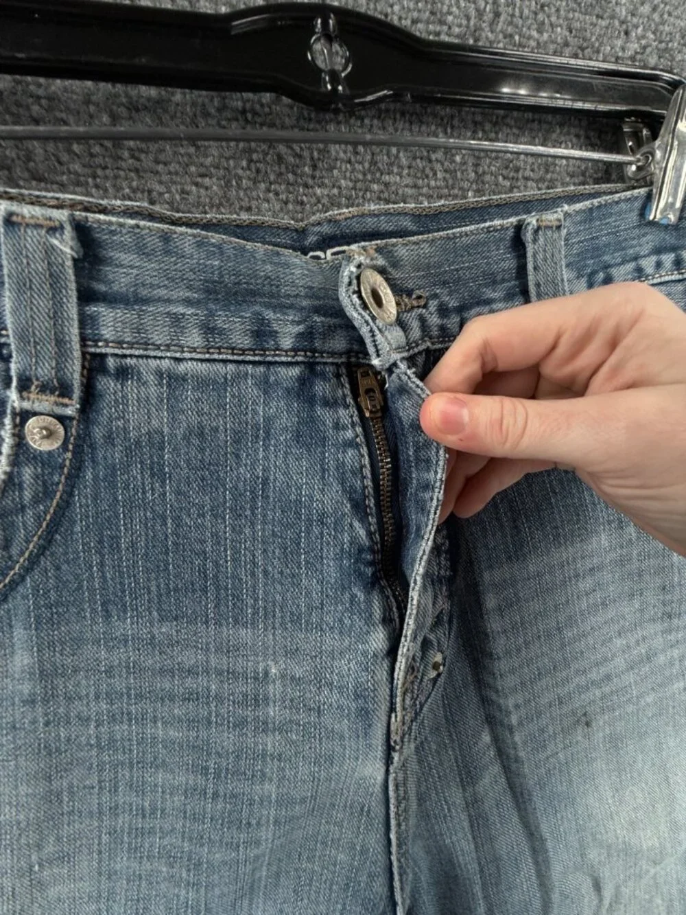 JNCO Premium Time Resistant Jean Shorts Men Blue Urban Y2K Cotton ACTL 34X12